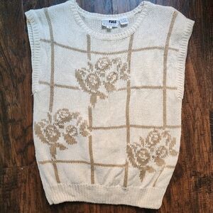 Vintage Russ Floral Knit Sweater Vest